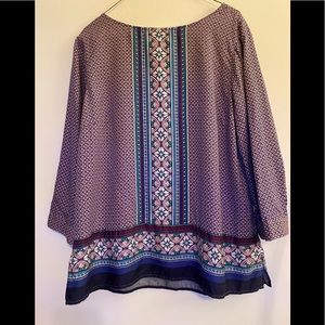 Talbots Colorful Tunic Top